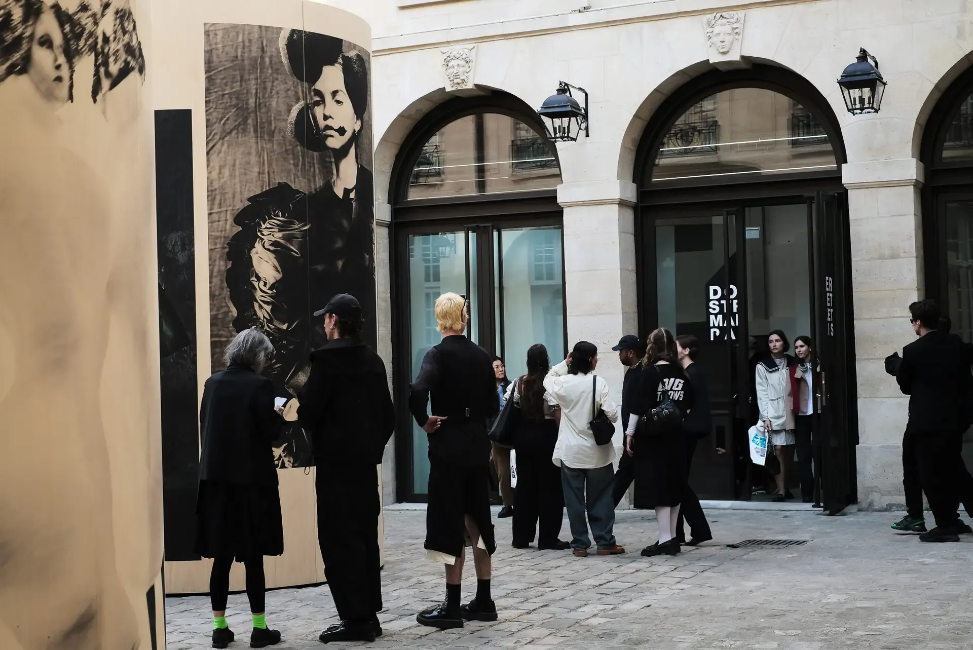 People outside a Dover Street Market store